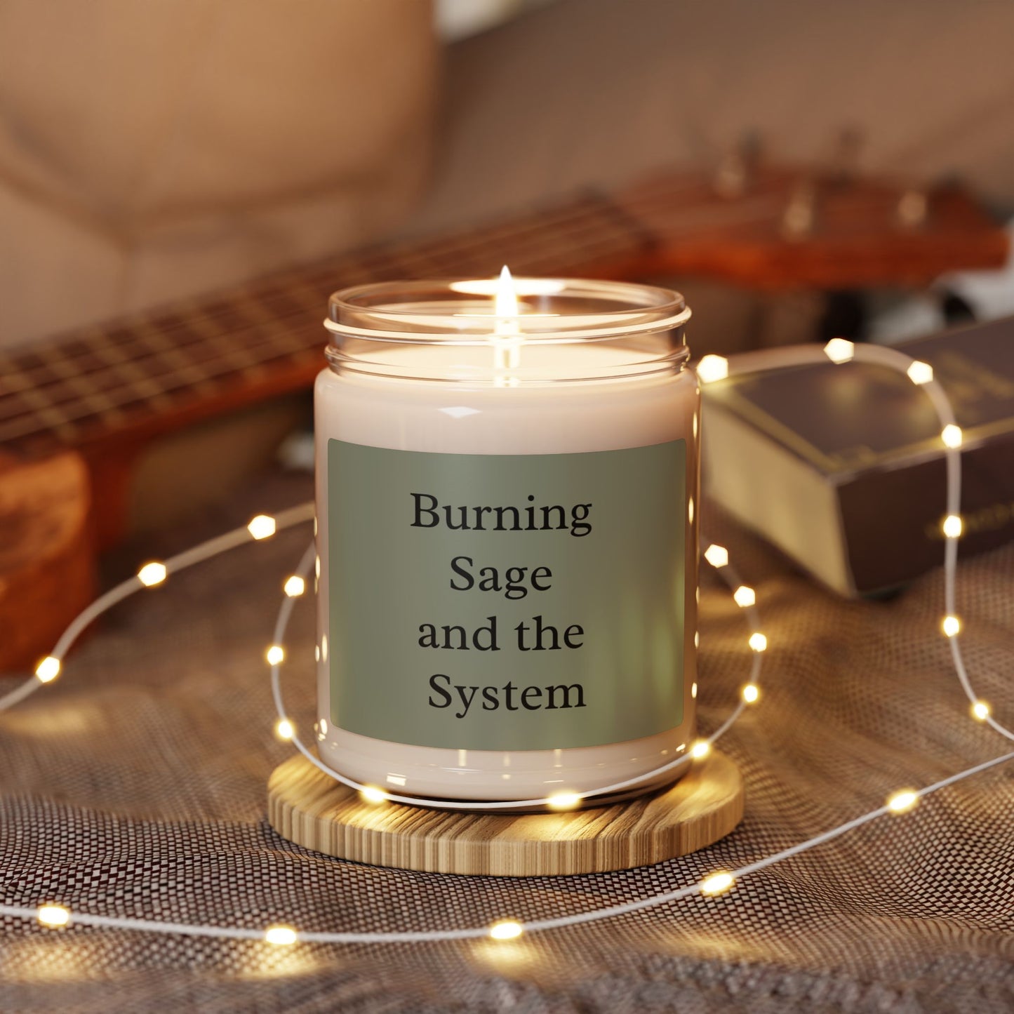 Scented Soy Candle - "Burning Sage and the System" - Eco-Friendly Home Fragrance, Gifts for Relaxation, Aromatherapy, Self-Care