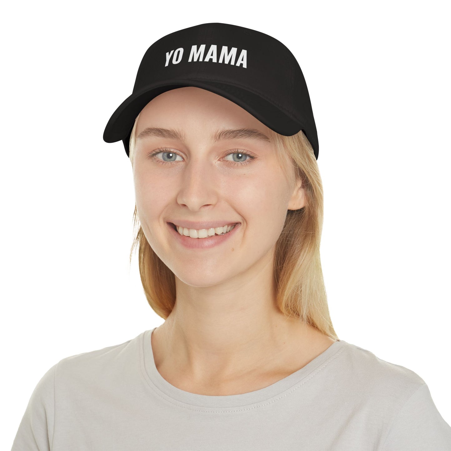 Funny YO MAMA Low Profile Baseball Cap, Gift for Him or Her, Casual Hat, Outdoor Accessories, Birthday or Holiday Gift