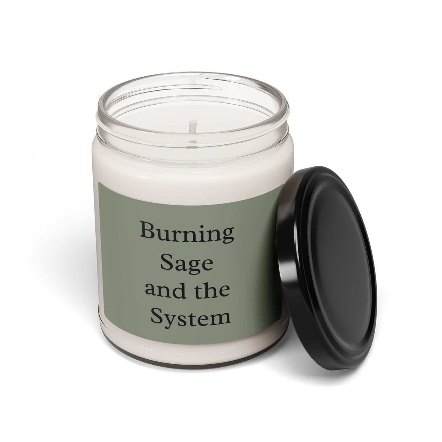 Scented Soy Candle - "Burning Sage and the System" - Eco-Friendly Home Fragrance, Gifts for Relaxation, Aromatherapy, Self-Care