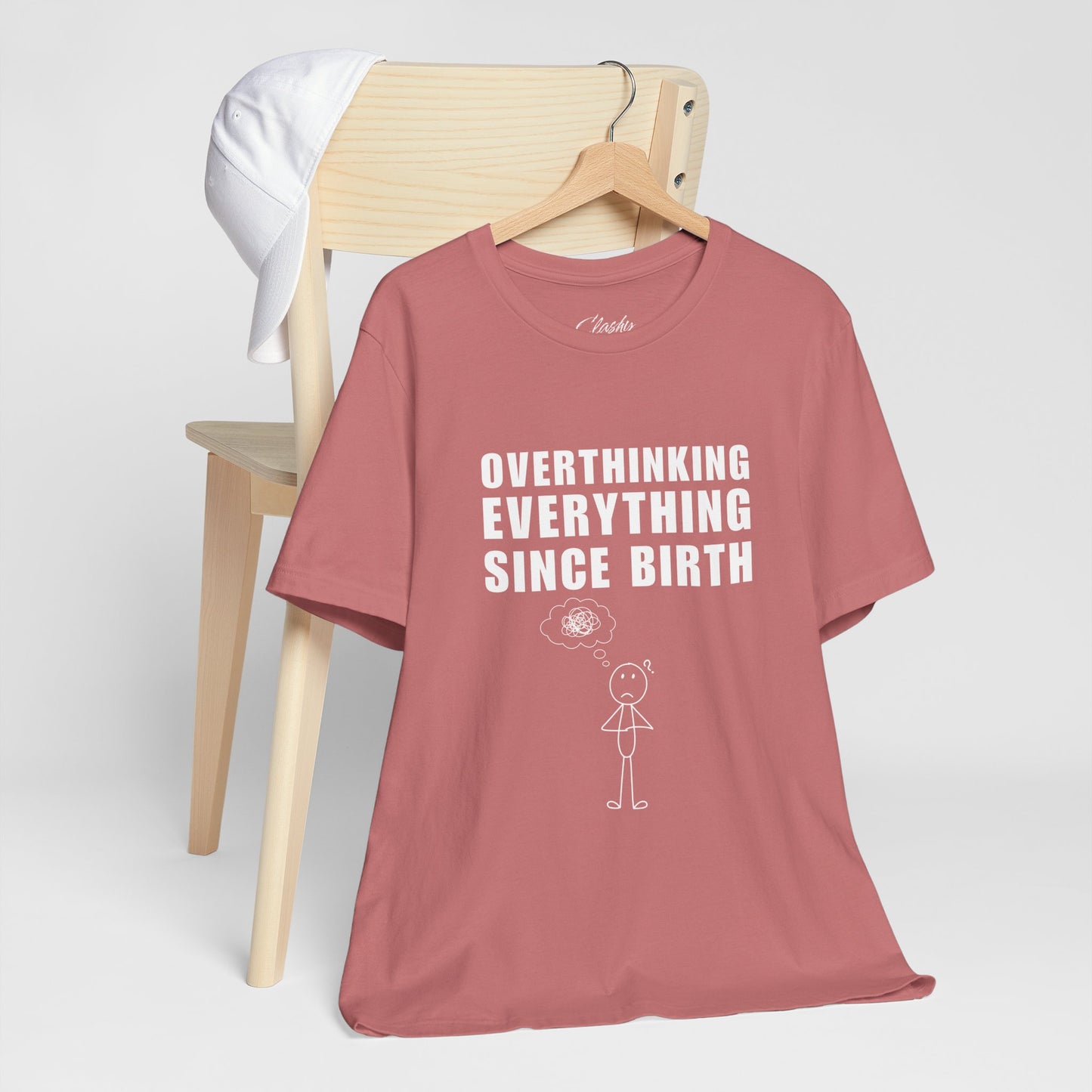 Thoughtful Overthinker Tee, Funny Gift for Mental Health Awareness, Unisex Humor Shirt