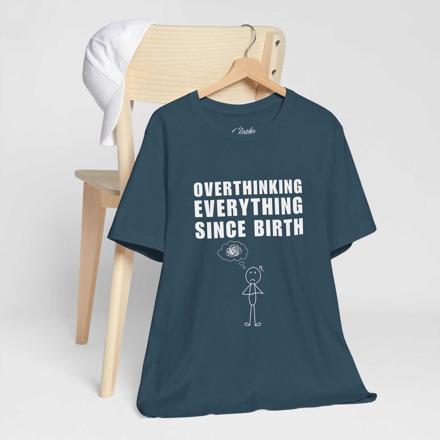 Thoughtful Overthinker Tee, Funny Gift for Mental Health Awareness, Unisex Humor Shirt