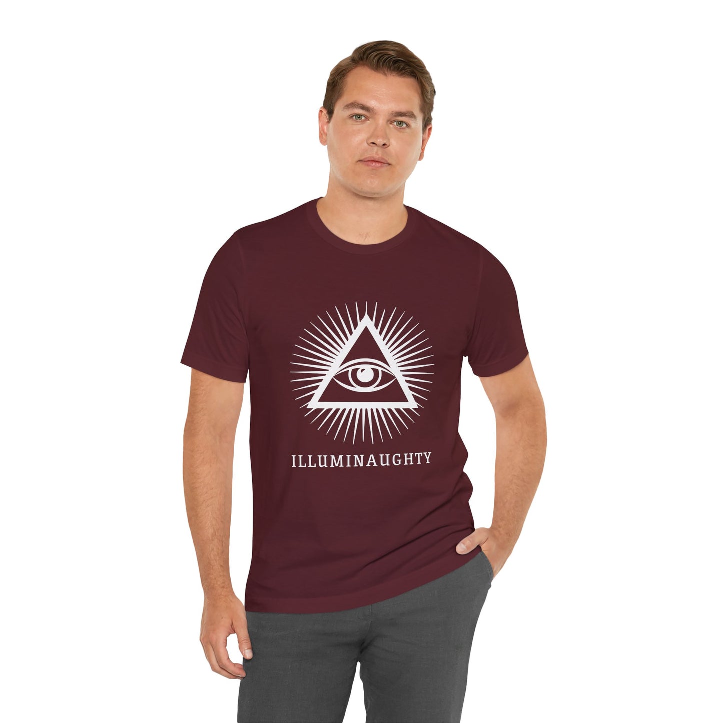 Illuminaughty Unisex Jersey Tee, Casual Style T-Shirt for Everyday Wear, Perfect for Gifts, Comfortable Cotton Top