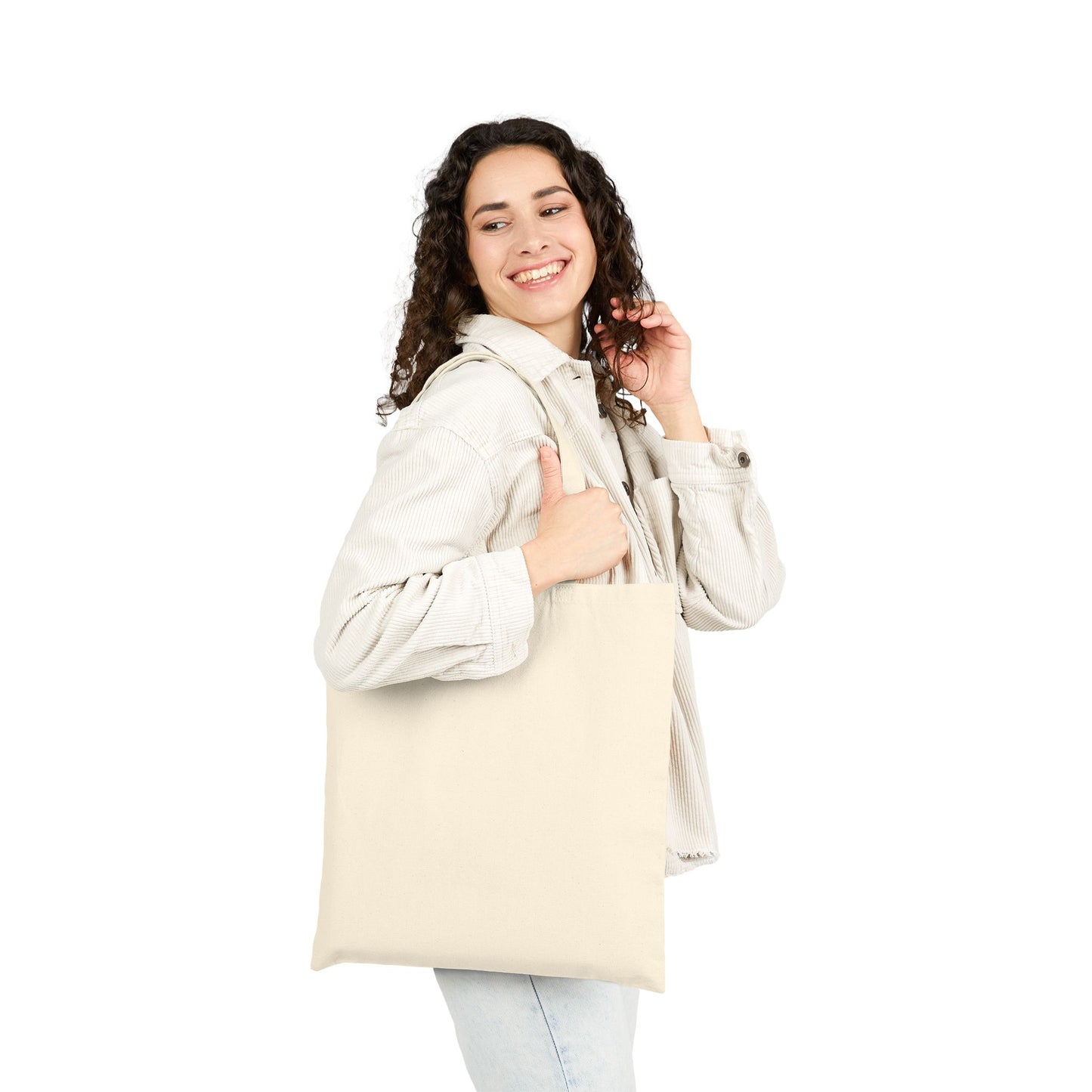 'Almost Thriving' Motivational Cotton Canvas Tote Bag, Eco-Friendly Shopping Bag, Gift for Friends, Sustainable Carryall, Beach Bag