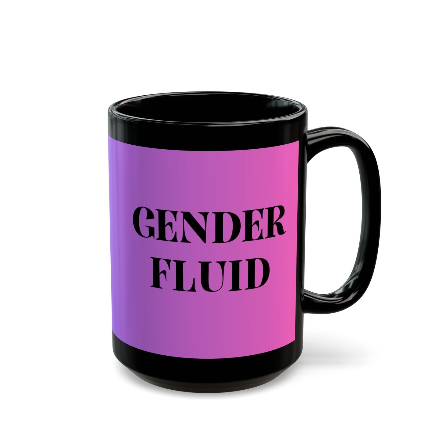 Gender Fluid Black Mug - Perfect for Pride Celebrations, Coffee Lovers, Gift for Friends, LGBTQ+ Awareness, Home Decor