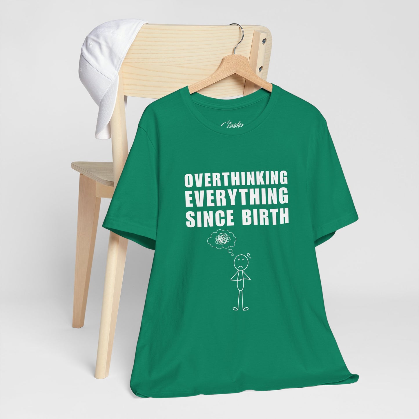 Thoughtful Overthinker Tee, Funny Gift for Mental Health Awareness, Unisex Humor Shirt